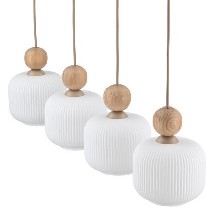 Pakabinama liustra BALLO ant laido 4xE14/10W/230V smėlio spalvos