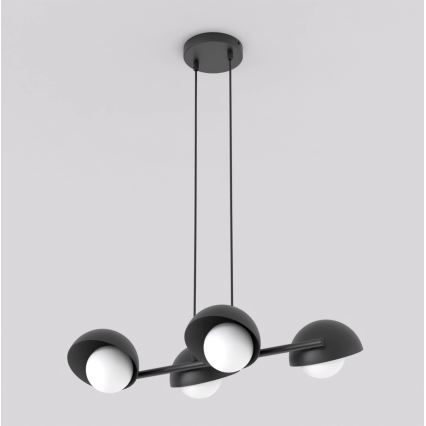 Pakabinama liustra BOOM su laidu, 4xG9/8W/230V, juoda