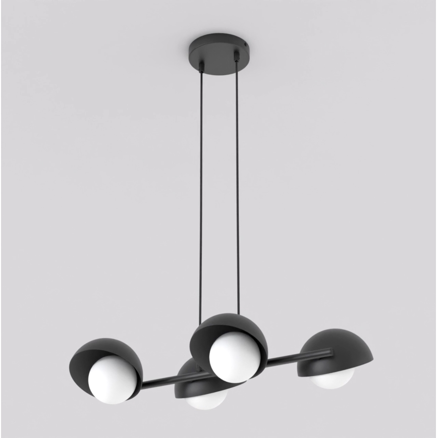 Pakabinama liustra BOOM su laidu, 4xG9/8W/230V, juoda