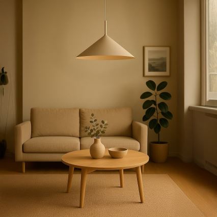 Pakabinama liustra CAPITAL 1xGX53/15W/230V Ø 60 cm smėlinė