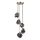Pakabinama liustra CRISTAL su laidu 5xE14/15W/230V žalvario/dūminė juoda