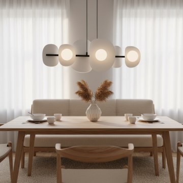 Pakabinama liustra ELEMENTI 6xG9/8W/230V pilka