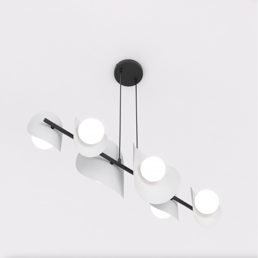 Pakabinama liustra ELEMENTI 6xG9/8W/230V pilka