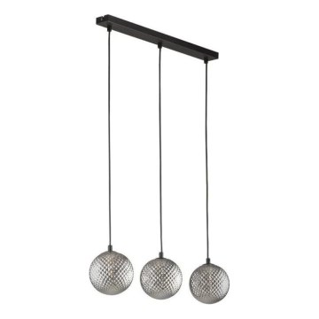 Pakabinama liustra ELENA 3xG9/6W/230V juoda/dūminė pilka