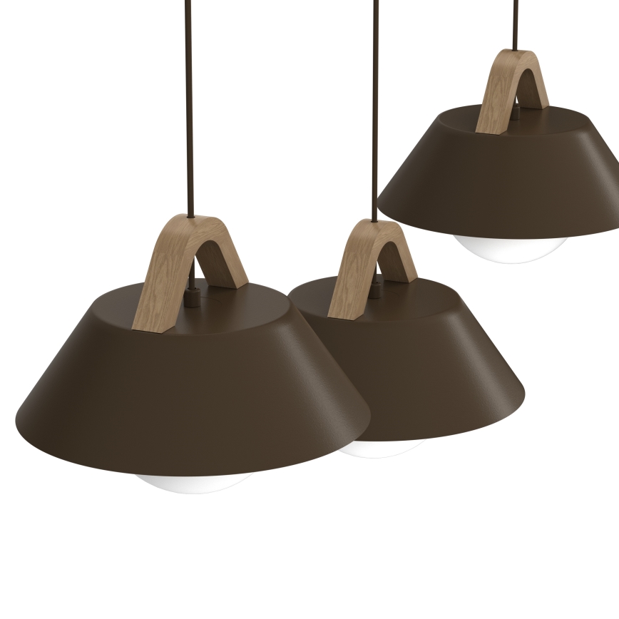 Pakabinama liustra FUNDA 3xE27/15W/230V ruda