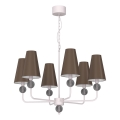 Pakabinama liustra GRENADA ant grandinės 6xE14/15W/230V pilka