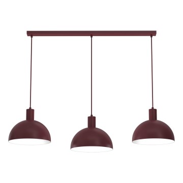 Pakabinama liustra HANDA ant laido 3xE27/15W/230V burgundiška