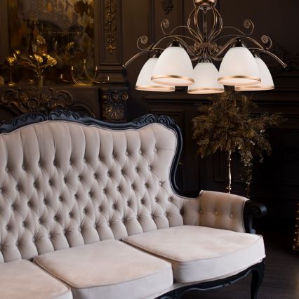 Pakabinama liustra RETRO II 5xE27/60W/230V juoda patina