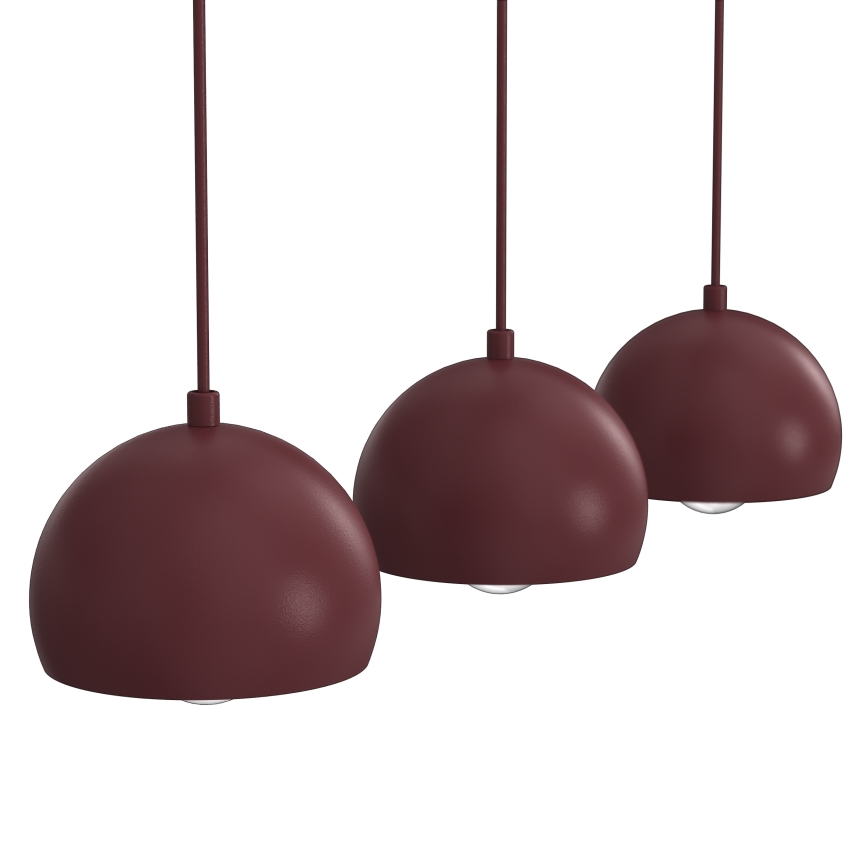 Pakabinama liustra SOOL ant laido 3xE27/15W/230V, bordo