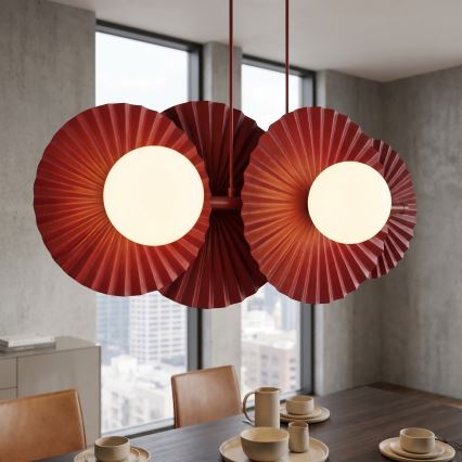 Pakabinama liustra UMBRA su laidu 4xG9/8W/230V, raudona