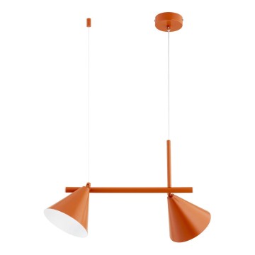 Pakabinama liustra ZELTA ant laido, 2xE27/15W/230V, oranžinė