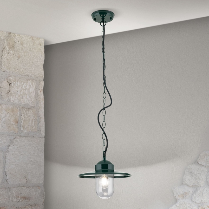 Pakabinamas lauko šviestuvas EDWARD 1xE27/60W/230V IP44 žalia