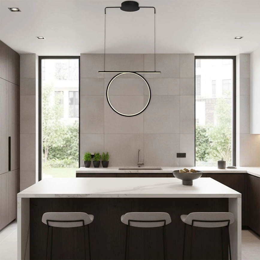 Pakabinamas LED šviestuvas ant laido ODETTA LED/30W/230V 4000K juodas