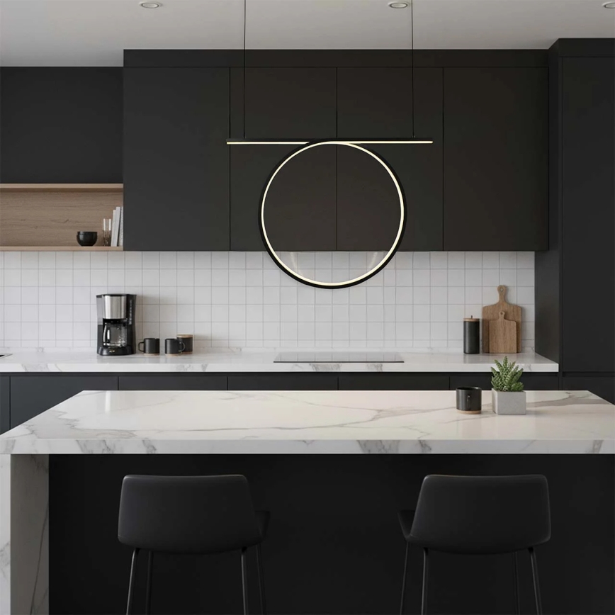 Pakabinamas LED šviestuvas ant laido ODETTA LED/30W/230V 4000K juodas