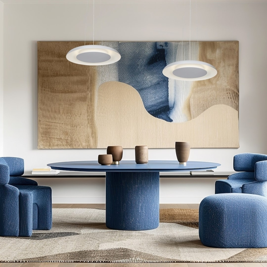 Pakabinamas LED šviestuvas ant laido PIATTINO LED/30W/230V 2700/3200/4000K skersmuo 40 cm, baltas