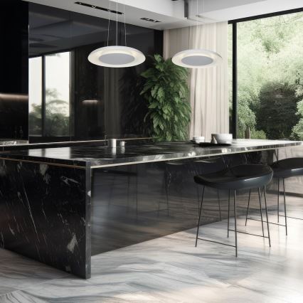 Pakabinamas LED šviestuvas ant laido PIATTINO LED/30W/230V 2700/3200/4000K skersmuo 40 cm, baltas