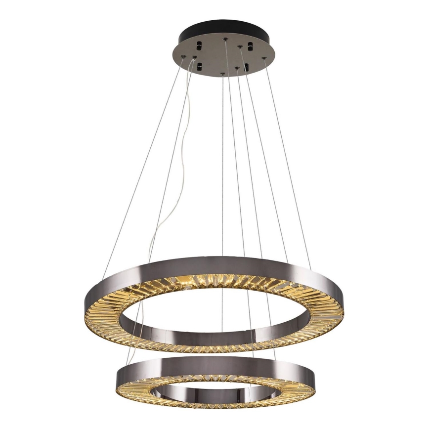 Pakabinamas LED šviestuvas ant troselio JESI LED/140W/230V 3000K skersmuo 100 cm sidabro spalvos