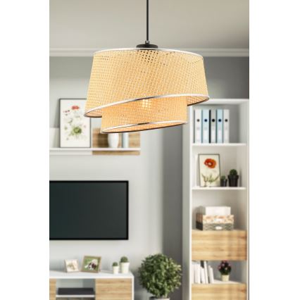 Pakabinamas lempos BARETTE 1xE27/60W/230V kreminės/ blizgus chromas
