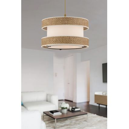 Pakabinamas lemputė HALO 1xE27/60W/230V kreminė/bežas