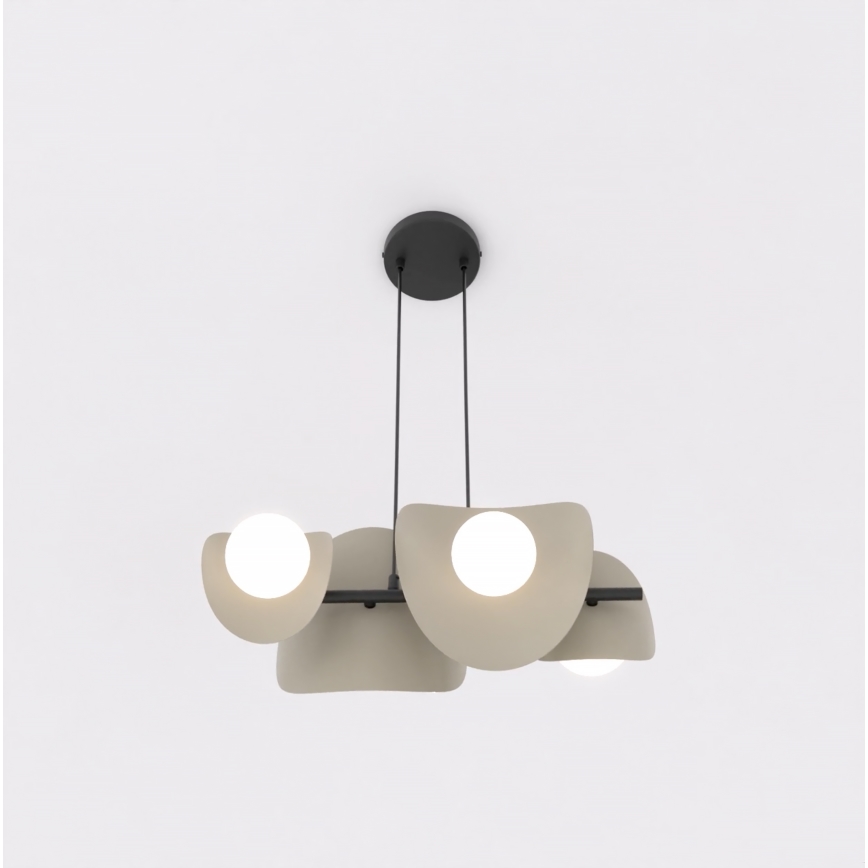 Pakabinamas liustras ant laido ELEMENTI 4xG9/8W/230V smėlio spalvos