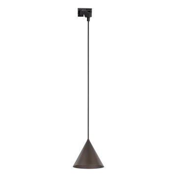 Pakabinamas sietynas 1-fazės bėgių sistemai CONO 1xE27/15W/230V juoda/ruda