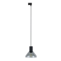 Pakabinamas sietynas 1-fazės bėgių sistemai NEO 1xE27/15W/230V juoda/dūminis juoda