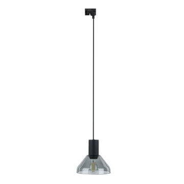 Pakabinamas sietynas 1-fazės bėgių sistemai NEO 1xE27/15W/230V juoda/dūminis juoda
