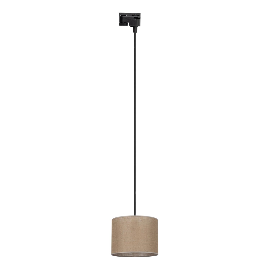 Pakabinamas sietynas 1-fazės bėgių sistemai TRACER 1xE27/15W/230V diametras 20 cm juoda/ruda