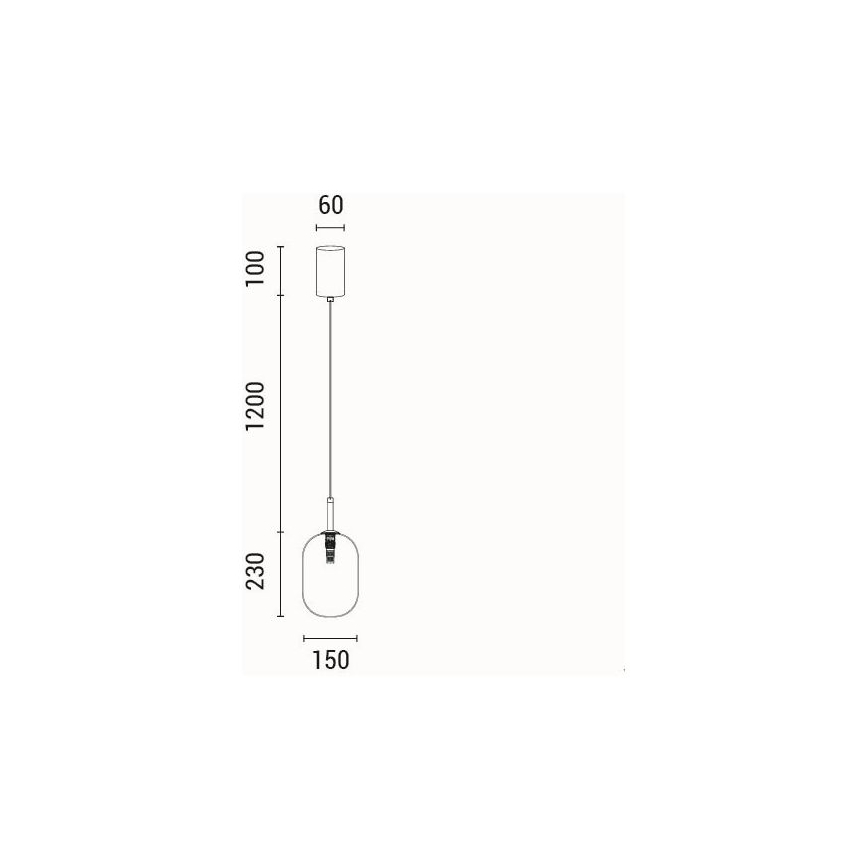 Pakabinamas sietynas 1xE14/25W/230V ruda pr. 15 cm