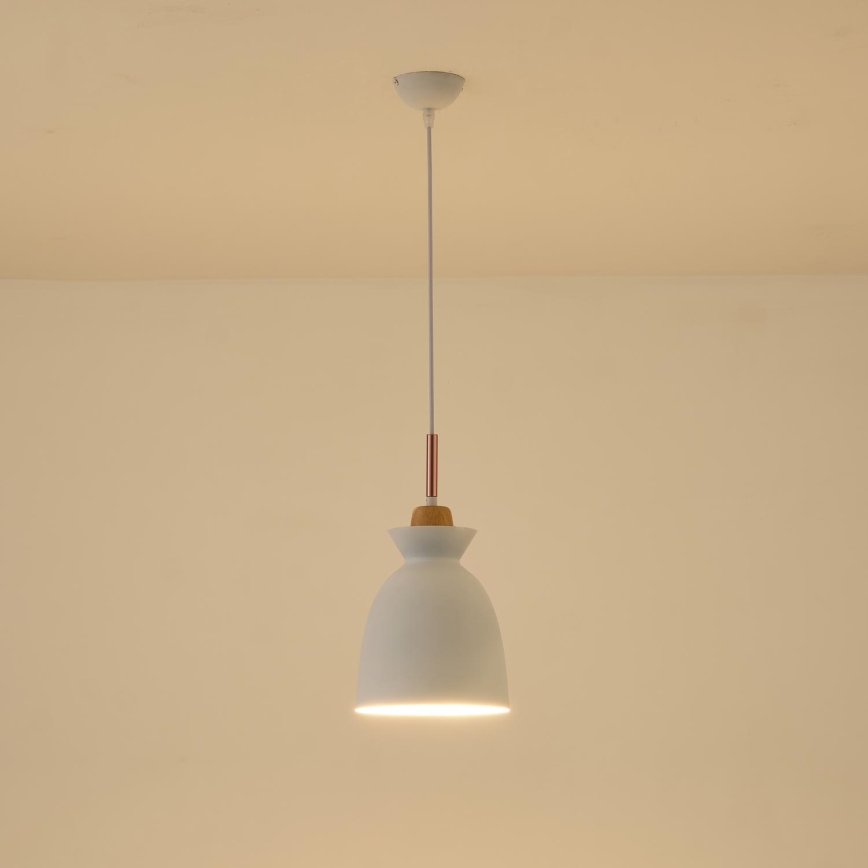 Pakabinamas sietynas 1xE27/15W/230V balta diametras 19,5 cm