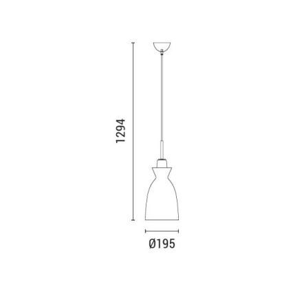 Pakabinamas sietynas 1xE27/15W/230V balta diametras 19,5 cm
