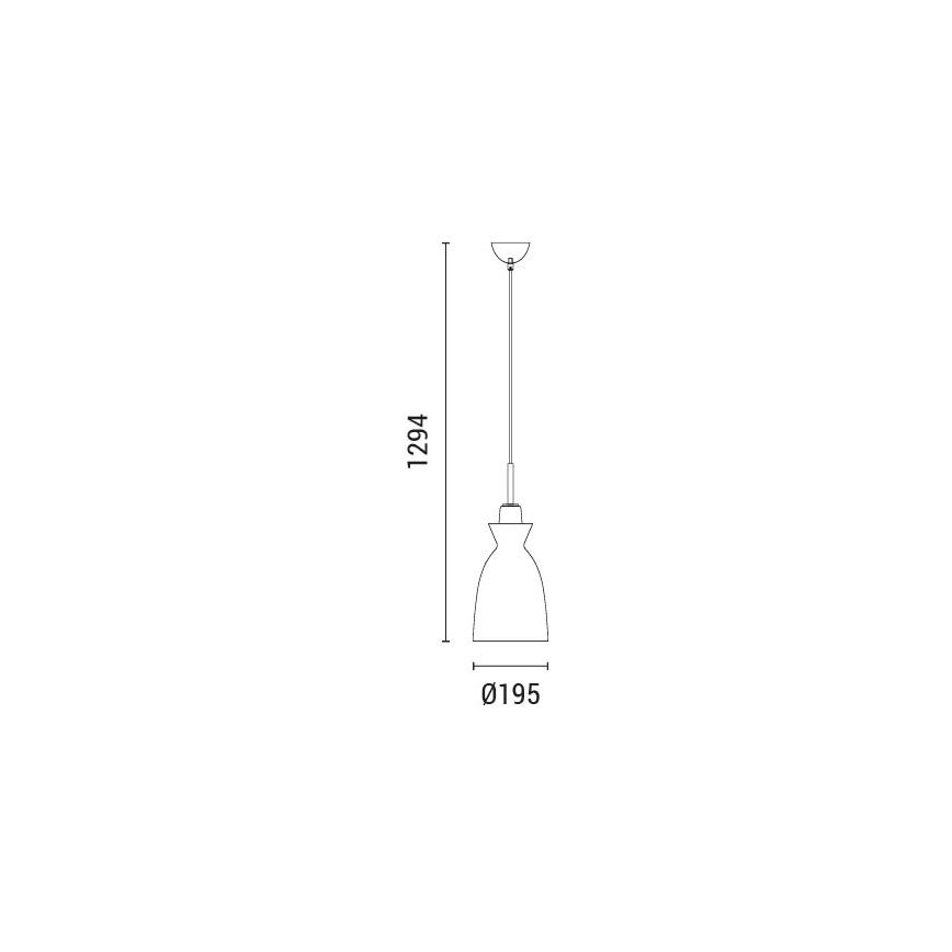Pakabinamas sietynas 1xE27/15W/230V balta diametras 19,5 cm