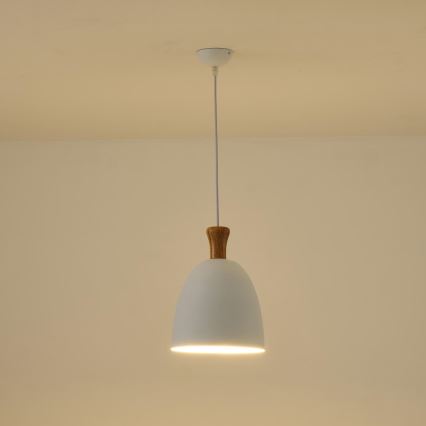 Pakabinamas sietynas 1xE27/15W/230V balta diametras 23 cm
