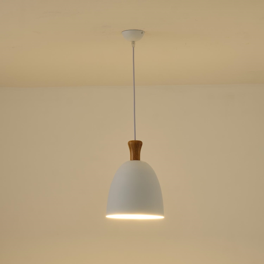 Pakabinamas sietynas 1xE27/15W/230V balta diametras 23 cm