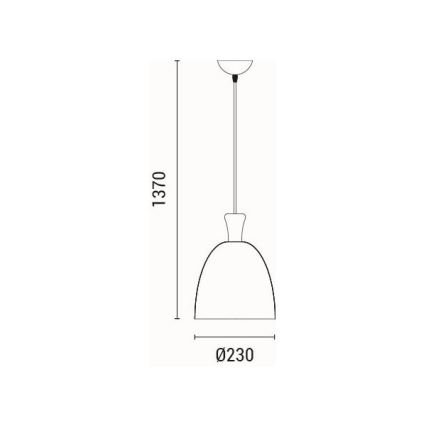 Pakabinamas sietynas 1xE27/15W/230V balta diametras 23 cm
