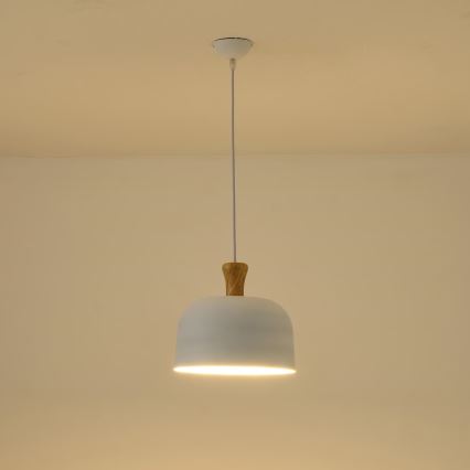 Pakabinamas sietynas 1xE27/15W/230V balta diametras 27 cm
