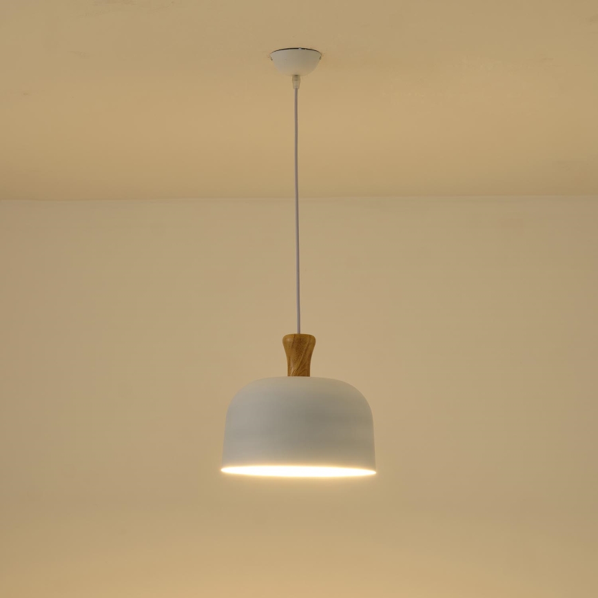 Pakabinamas sietynas 1xE27/15W/230V balta diametras 27 cm