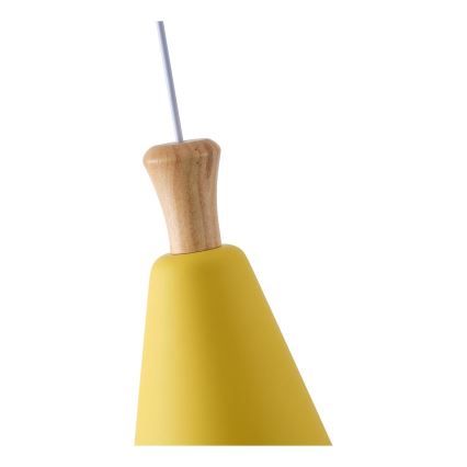 Pakabinamas sietynas 1xE27/15W/230V geltona diametras 20 cm