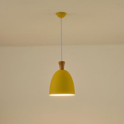 Pakabinamas sietynas 1xE27/15W/230V geltona diametras 23 cm