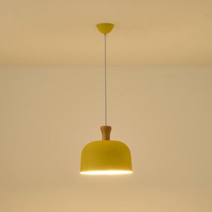 Pakabinamas sietynas 1xE27/15W/230V geltona pr. 27 cm