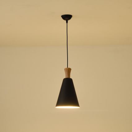 Pakabinamas sietynas 1xE27/15W/230V juoda diametras 20 cm