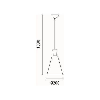 Pakabinamas sietynas 1xE27/15W/230V juoda diametras 20 cm