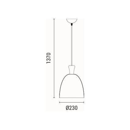 Pakabinamas sietynas 1xE27/15W/230V juoda diametras 23 cm