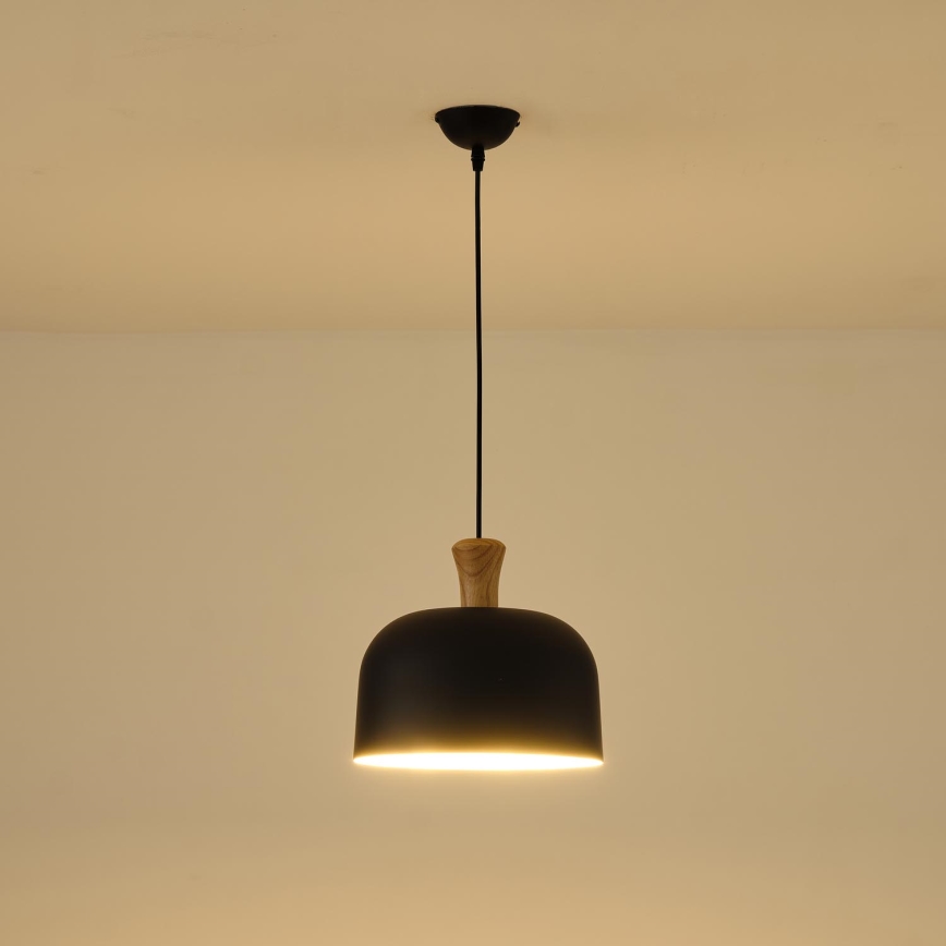 Pakabinamas sietynas 1xE27/15W/230V juoda diametras 27 cm