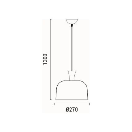 Pakabinamas sietynas 1xE27/15W/230V juoda diametras 27 cm