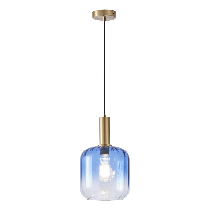 Pakabinamas sietynas 1xE27/15W/230V mėlyna/dūminis diametras 20 cm