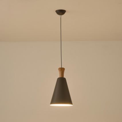 Pakabinamas sietynas 1xE27/15W/230V pilka diametras 20 cm