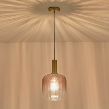 Pakabinamas sietynas 1xE27/15W/230V raudona/dūminis diametras 20 cm