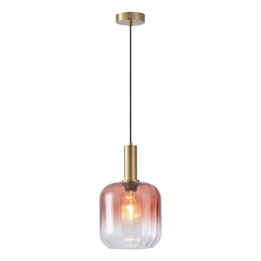Pakabinamas sietynas 1xE27/15W/230V raudona/dūminis diametras 20 cm