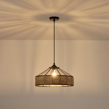 Pakabinamas sietynas 1xE27/15W/230V smėlio spalva